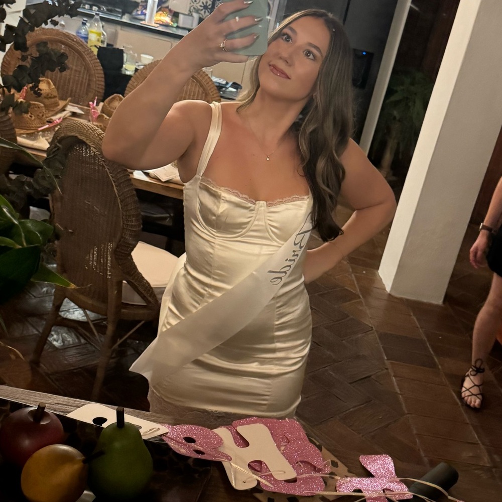 Runaway Cream Bustier Mini Dress